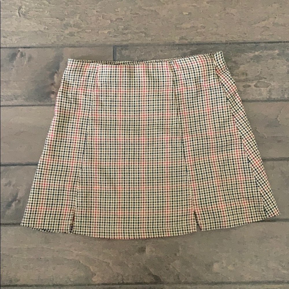 Plaid mini skirt